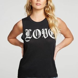 Chaser Brand Gothic Love Muscle Tank Size S